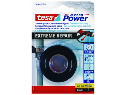 tesa® Samosvařitelná butylová páska extra Power EXTREME REPAIR (Barva černá, Doplňující informace 1 role, Rozměr 2,5 m : 19 mm)