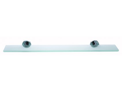 Skleněná polička tesa® Smooz (Barva chrom-bílá, Rozměr 50mm x 120mm x 600mm)