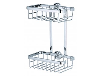 Menší odkládací košík dvoupatrový tesa® Aluxx (Barva chrom, Rozměr 260mm x 180mm x 107mm)
