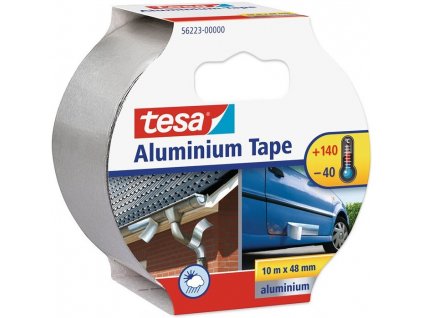 tesa® Hliníková páska, tloušťka 50 mikron (Barva hliník, Rozměr 10m x 50mm)