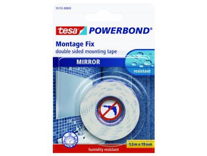 Montážní páska tesa® Powerbond MIRROR na zrcadla (Barva bílá, Rozměr 5 m : 19 mm)