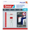 tesa® Nastavitelný nalepovací hřebík na tapety a omítku 2kg (Barva bílá, Rozměr 2 háčky + 6 proužků)