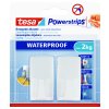 tesa® Powerstrips Voděodolné háčky – bílé (Barva bílá, Rozměr 60,1mm x 19,9mm x 32,2mm / 2 háčky + 2 voděodolné proužky velké)