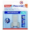 Voděodolný držák na holicí strojek tesa® Powerstrips (Barva nerezová ocel, Rozměr 1 háček + 2 proužky velké voděodolné)