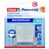tesa® Powerstrips Voděodolné dvojháčky – nerez ocel (Barva nerezová ocel, Rozměr 1 háček + 2 proužky velké, voděodolné)