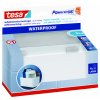 Voděodolná polička tesa® Powerstrips (Barva kov-bílá, Doplňující informace 1 košík, nerez a plast + 4 proužky Powerstrips® Voděodolný, Rozměr 19,5 x 12 x 10 cm)