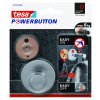 tesa® Powerbutton kruhový háček Classic (Barva nerezová ocel, Rozměr 50,0mm x 36,0mm x 50,0mm / 1 háček + 1 adaptér)