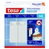 tesa® Nalepovací hřebík na dlaždice a kov 3kg (Barva bílá, Rozměr 2 háčky + 3 proužky)