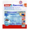 tesa® Powerstrips Velké dekorační háčky (Barva průhledná, Rozměr 2 háčky + 4 průhledné proužky velké)