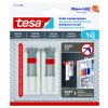 tesa® Nastavitelný nalepovací šroub na tapety a omítku 1kg (Barva bílá, Rozměr 2 šrouby + 3 proužky)
