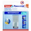 tesa® Powerstrips Voděodolný háček – nerez ocel (Barva nerezová ocel, Rozměr 1 háček + 2 proužky velké voděodolné)