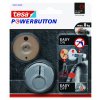 tesa® Powerbutton háčky Universal Large (Barva chrom, Rozměr 43,0mm x 44,0mm x 43,0mm / 1 háček + 1 adaptér)
