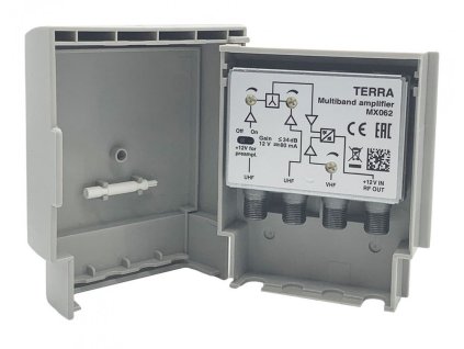 Terra MX062 anténní zesilovač FM : VHF : UHF 12V