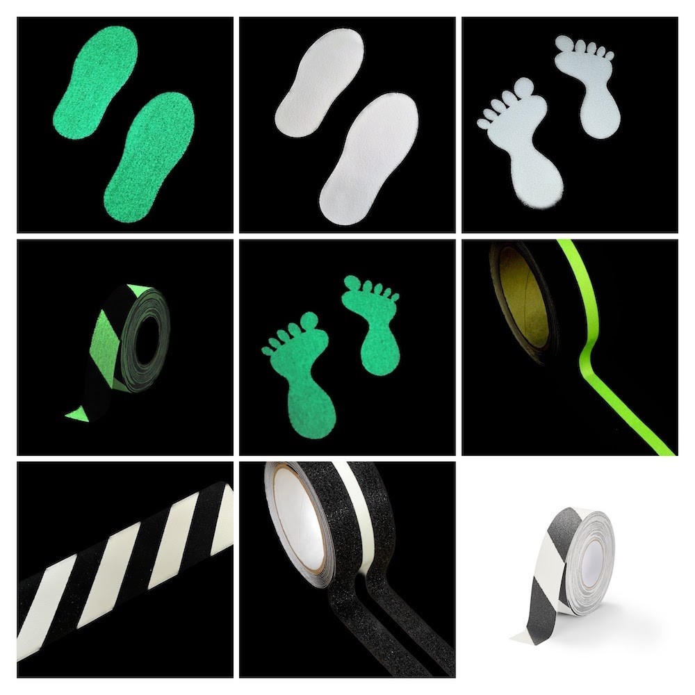 Protišmykové pásky svietiace v tme