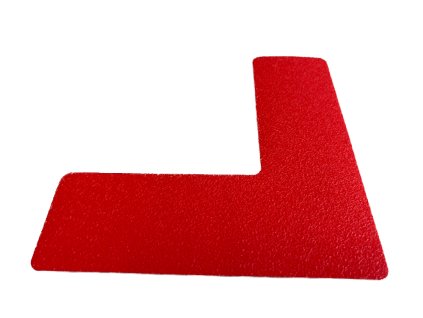 Podlahové značenie tvar L roh červené 150mm x 150mm ( sada 10 ks )