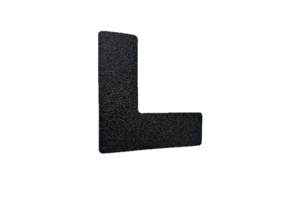 Podlahove značenie tvar L roh čierne 150mm x 150mm (sada 10 ks)
