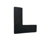 Podlahove značenie tvar L roh čierne 150mm x 150mm (sada 10 ks)