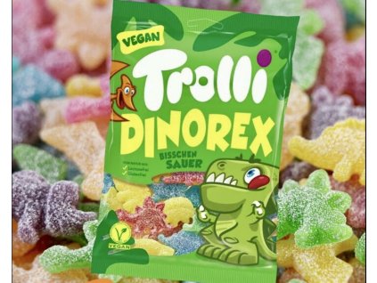 Cukríky gumené Trolli Dino Rex VEGAN 100 g