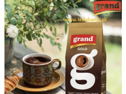 GRAND káva Gold 200 g, jemne mletá pravá chuť balkánskej zmesi káv Arabica a Robusta.