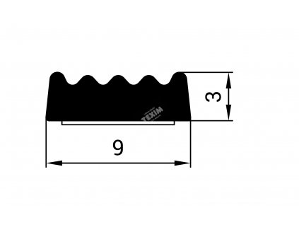 428 samolepici tesneni kr 9x3 mm cerna 150 m