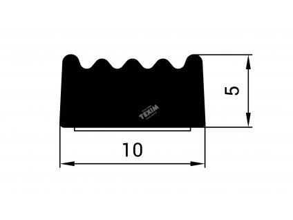 437 samolepici tesneni kr 10x5 mm cerna 100 m