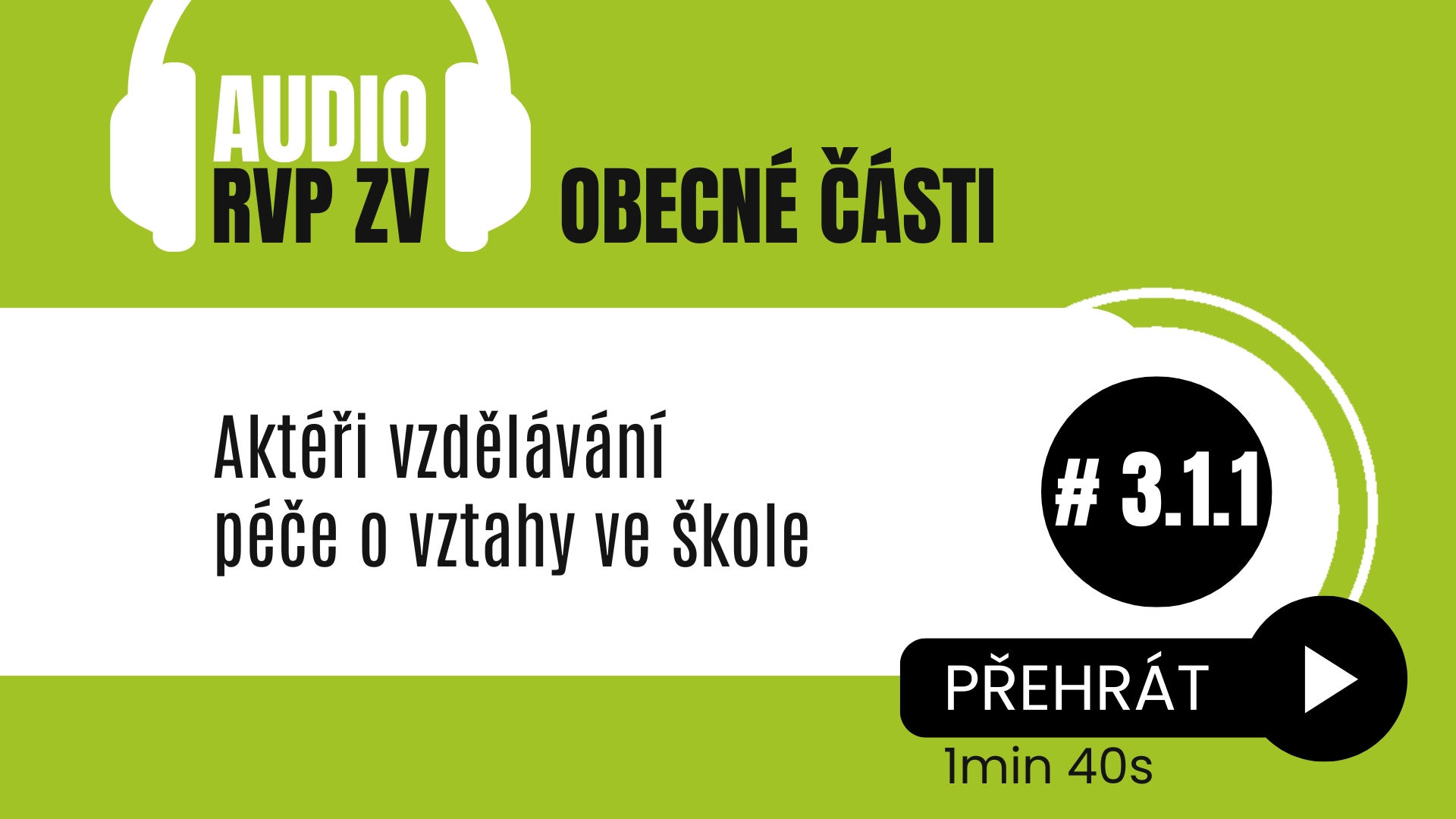 Aktéři vzdělávání - péče o vztahy ve škole
