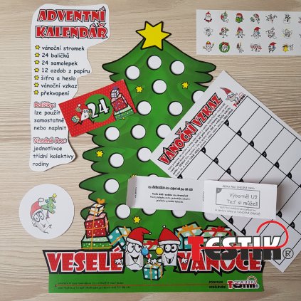 Adventní hra s kalendářem adventní kalendář do školy vánoční hry do školy