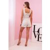 eng pl Womens jumpsuit with a sweetheart neckline and wrap around bottom beige 32010 3