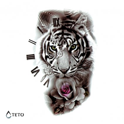 Tiger with flower