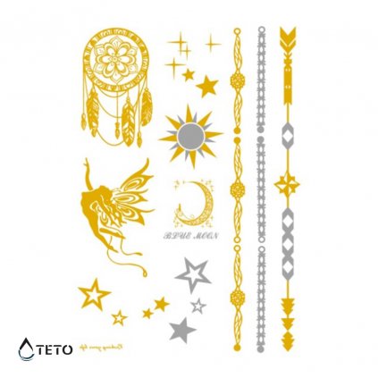 Náramky, Hvězdy, Lapač snů – metalické – set