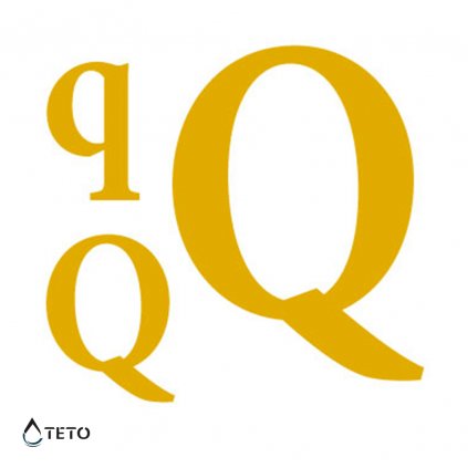 Buchstabe Q – metallisch – Set