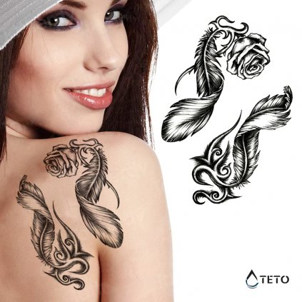 Trandafir cu pene - set
