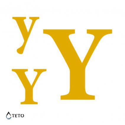 Písmeno Y – metalické – set