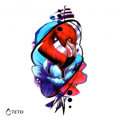 Flamingo with flower