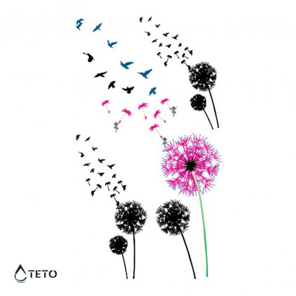 Kwiaty z ptakami - Zestaw