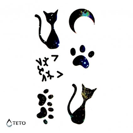 Katzen und Pfoten - Set