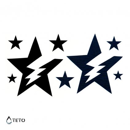 Sterne mit Blitz - Set