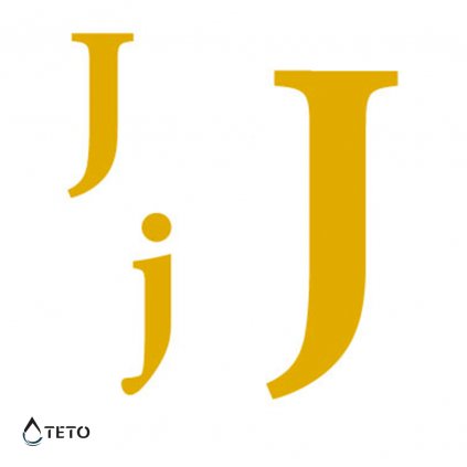 Buchstabe J – metallisch – Set