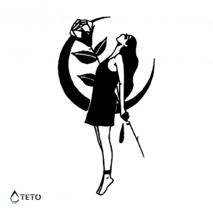 Frau mit einer Rose