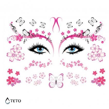 Gesichtsschmetterlinge - Glitzer - Set