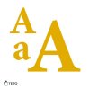Letter A – Metallic - set