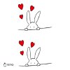 Rabbit and heart - set