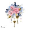 Roses with butterflies and keys