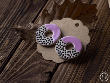 donuty fialove keramicke nausnice (2)