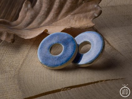 donuty tmave modre keramicke nausnice