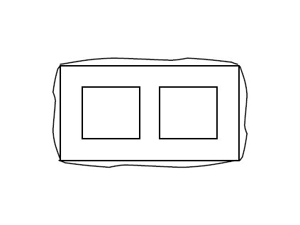 blok FINAL - DUO tesaný čtyřstranný bez osazení (2D; 2K)