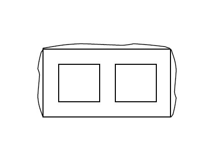 blok FINAL - DUO tesaný trojstranný bez osazení (1D; 2K)