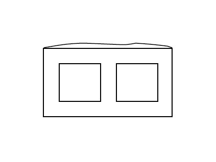blok FINAL - DUO tesaný jednostranný bez osazení (1D; 0K)