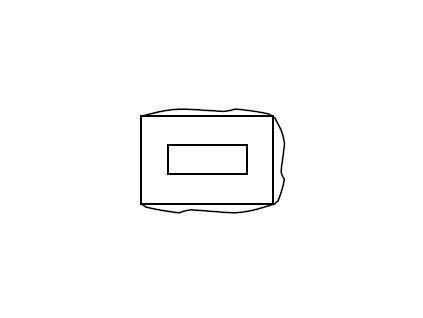 blok UNIVERZAL POLOVIČNÍ trojstranný bez osazení - koncový (2D; 1K)
