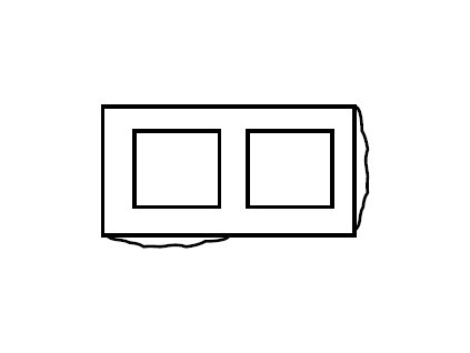 blok OPTIMAL dvoustranný rohový (1/2D; 1K)